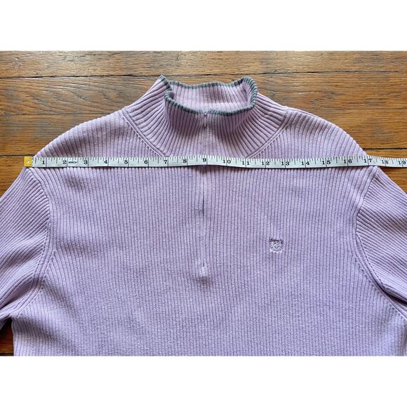 IZOD Pink/Gray Ribbed Knit 1/4 Zip Sweater sz XL - Picture 8 of 10